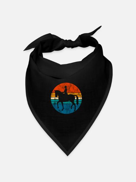 Dressur Dressurreiten Dressurreiter Reiten Pferd - Bandana Dreieckstuch - Schwarz