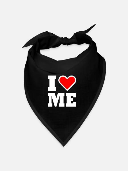 I love me - Bandana Dreieckstuch - Schwarz