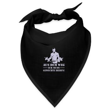 Aus dem Weg muss ich Gewichte heben! - Bandana Dreieckstuch - Schwarz - Vorne