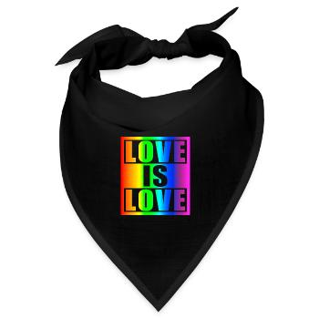 Love is love - Bandana Dreieckstuch - Schwarz - Vorne