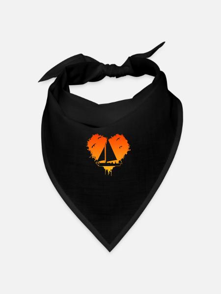Segeln Sailing Segelschiff - Bandana Dreieckstuch - Schwarz