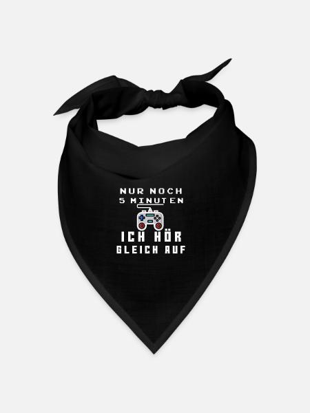 Gaming Zocker Nerd Geek Geschenk Geburtstag - Bandana Dreieckstuch - Schwarz