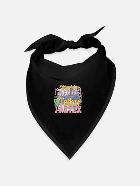 Mein Vater ist mein Held - Bandana Dreieckstuch - Schwarz