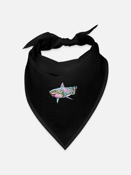Hai - Bandana Dreieckstuch - Schwarz