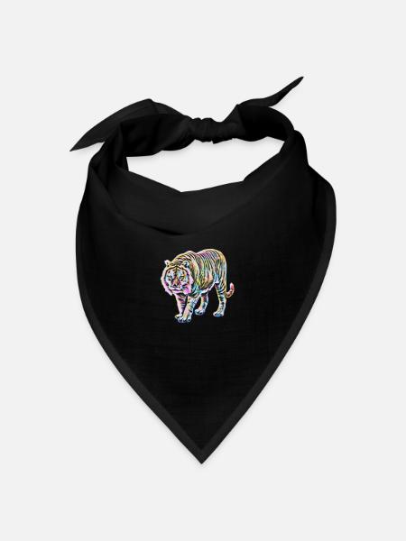 Tiger - Bandana Dreieckstuch - Schwarz