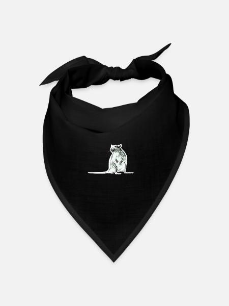 Ratte - Bandana Dreieckstuch - Schwarz