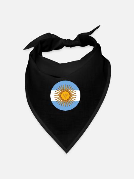 Argentinien - Bandana Dreieckstuch - Schwarz