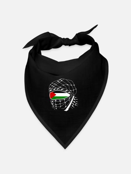 Free palestine Kufiya - Bandana Dreieckstuch - Schwarz