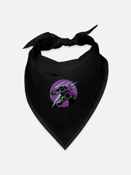Dinosaurier Tyrannosaurus Rex Kratzer Design - Bandana Dreieckstuch - Schwarz