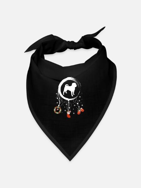 Shar Pei Weihnachten Weihnachtstraumfänger - Bandana Dreieckstuch - Schwarz