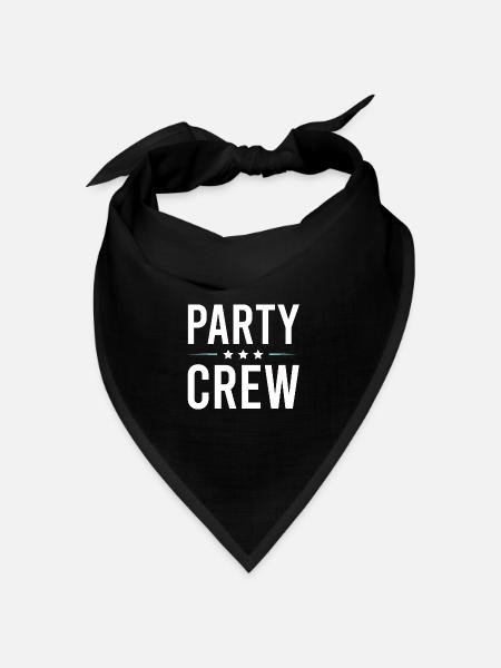 Party Crew - Bandana Dreieckstuch - Schwarz