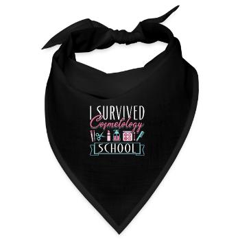 Cosmetologist I Survived - Bandana Dreieckstuch - Schwarz - Vorne