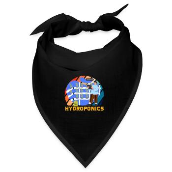 Hydroponik - Bandana Dreieckstuch - Schwarz - Vorne