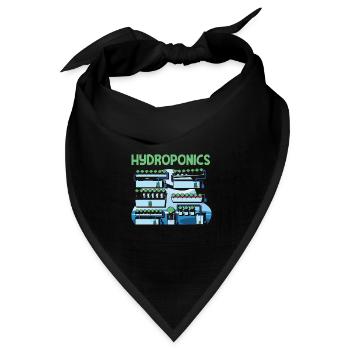 Hydroponik - Bandana Dreieckstuch - Schwarz - Vorne