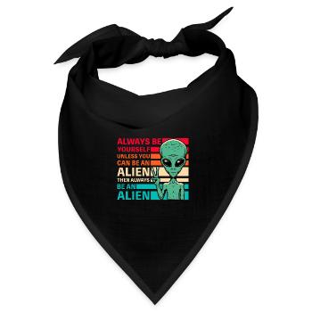 Alien Lustiger Spruch - Bandana Dreieckstuch - Schwarz - Vorne