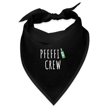 Pfefferminz Likör Pfeffi Vatertag Sauf - Bandana Dreieckstuch - Schwarz - Vorne