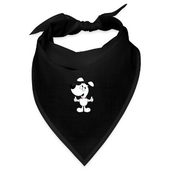 HUND - HUNDE - SUPER - LIKE - LIKEN - MÖGEN - Bandana Dreieckstuch - Schwarz - Vorne