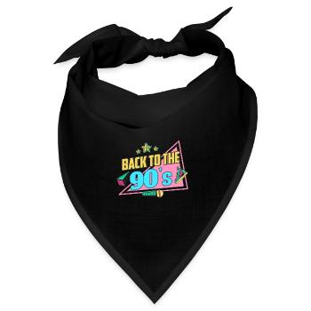 90s 90er - Bandana Dreieckstuch - Schwarz - Vorne