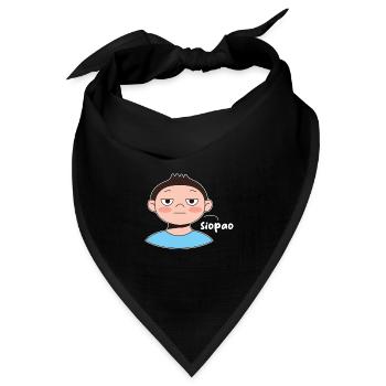 Fil-Am Siopao Design für stolze Pinoys - Bandana Dreieckstuch - Schwarz - Vorne