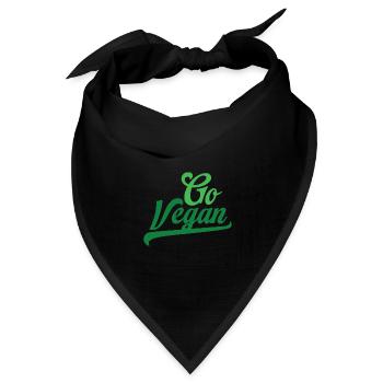 Go Vegan Design für stolze Veganer - Bandana Dreieckstuch - Schwarz - Vorne