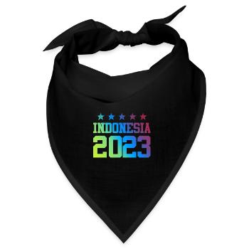 Indonesia 2023 - Bandana Dreieckstuch - Schwarz - Vorne
