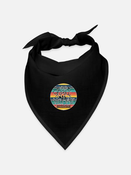 Christliches Design Deine Gnade ist ausreichend - Bandana Dreieckstuch - Schwarz