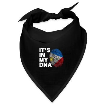 Philippinen DNA Design für stolze Pinoys - Bandana Dreieckstuch - Schwarz - Vorne
