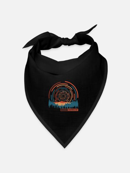 Harz Sunrise (Brocken-Edition) - Bandana Dreieckstuch - Schwarz