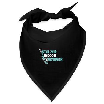 Indoor-Skydiving - Bandana Dreieckstuch - Schwarz - Vorne