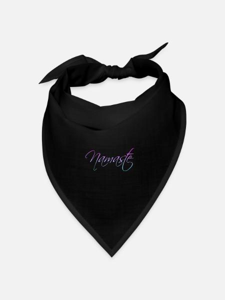 Namaste - Bandana Dreieckstuch - Schwarz