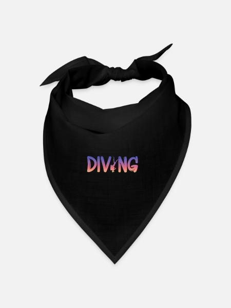 tauchen diving - Bandana Dreieckstuch - Schwarz