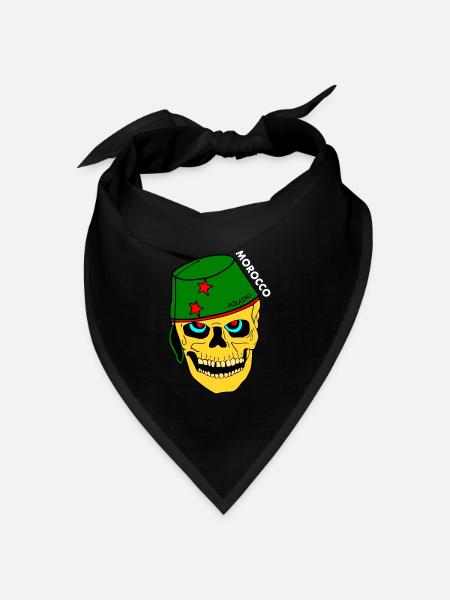 Marokko - Bandana Dreieckstuch - Schwarz