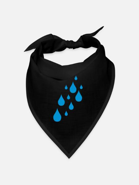 regen - Bandana Dreieckstuch - Schwarz