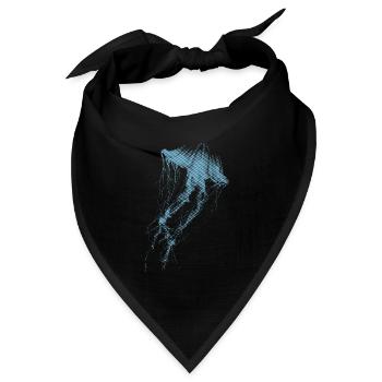 Kwalle Krawalle Blau - Bandana Dreieckstuch - Schwarz - Vorne