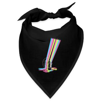 Stummer Schrei nach Licht und Farbe - Bandana Dreieckstuch - Schwarz - Vorne