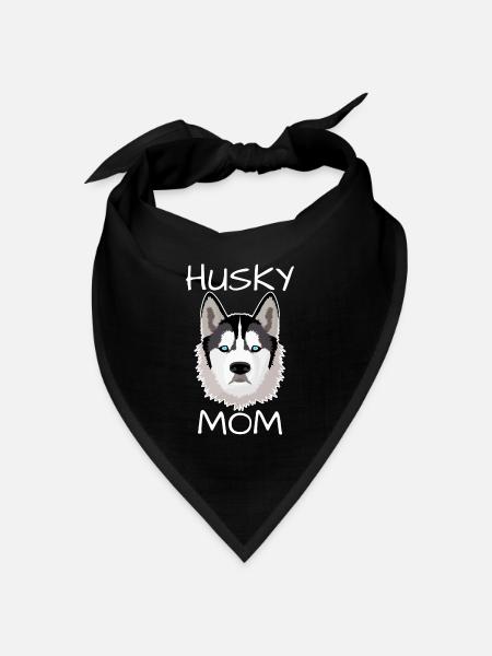 Husky Mom - Bandana Dreieckstuch - Schwarz