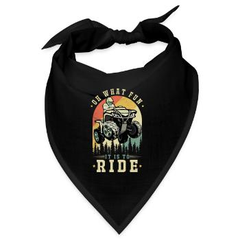 Quad - Bandana Dreieckstuch - Schwarz - Vorne
