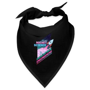 Es ist nicht Rocket Science, es ist Aerospace - Bandana Dreieckstuch - Schwarz - Vorne