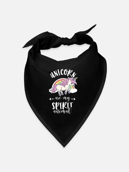 Unicorn Einhorn Pferd Fabelwesen Unicorns - Bandana Dreieckstuch - Schwarz