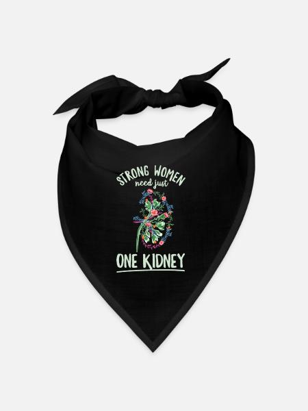 Nierenspende-Design für Ihre Nierenspender-Frau - Bandana Dreieckstuch - Schwarz