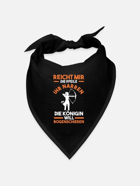 Bogenschützein Bogenschießen - Bandana Dreieckstuch - Schwarz