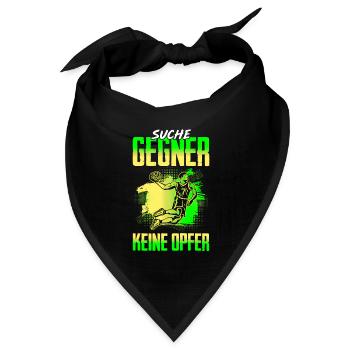 Suche Gegner Keine Opfer Basketball - Bandana Dreieckstuch - Schwarz - Vorne