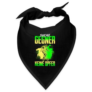 Fussballspieler Suche Gegner Keine Opfer - Bandana Dreieckstuch - Schwarz - Vorne