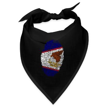 Amerikaner - Bandana Dreieckstuch - Schwarz - Vorne