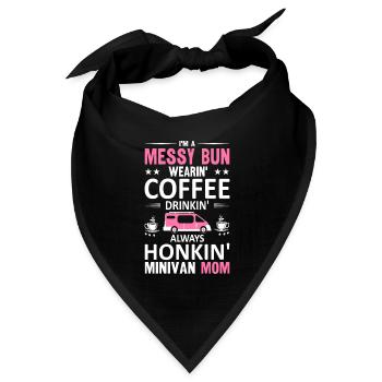 Minivan Super Mom fährt Minivan Moms Lifestyle - Bandana Dreieckstuch - Schwarz - Vorne
