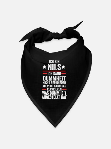 Nils - Bandana Dreieckstuch - Schwarz