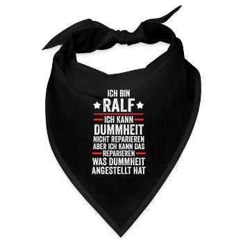 Ralf - Bandana Dreieckstuch - Schwarz - Vorne