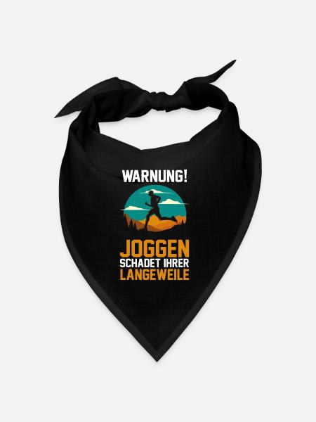Läufer Joggen Laufen - Bandana Dreieckstuch - Schwarz