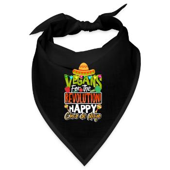 Vegan happy Cinco de Mayo! - Bandana Dreieckstuch - Schwarz - Vorne