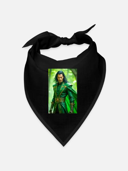 Loki ist ein gerissener Trickster-Gott und Gestaltwandler - Bandana Dreieckstuch - Schwarz
